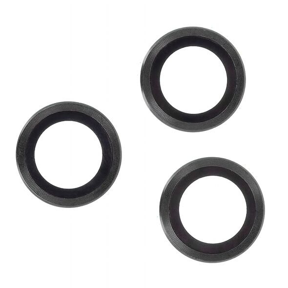 Set of lens glasses for iPhone 16 Plus 6,7&quot; black frame (2pcs) 5906961926951