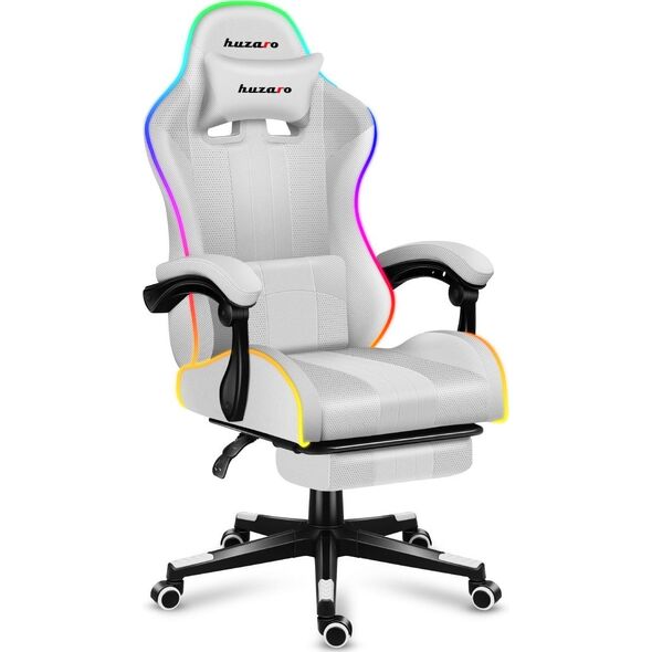 Fotel Huzaro Force 4.7 White RGB
