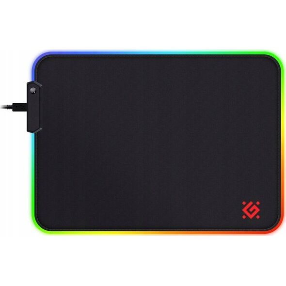 Podkładka Defender Podkładka Defender Gaming BLACK L LIGHT 350x300x4mm podświetlenie LED RGB
