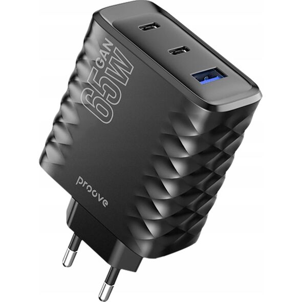 Ładowarka Sieciowa 230V Szybkie Ładowanie 65W 2 USB-C USB Typ-C + USB-A GAN / Speed Surge Gan 65W