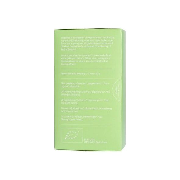 Teministeriet Teministeriet - Supertea Green Tea Mint Organic - Herbata 20 Torebek