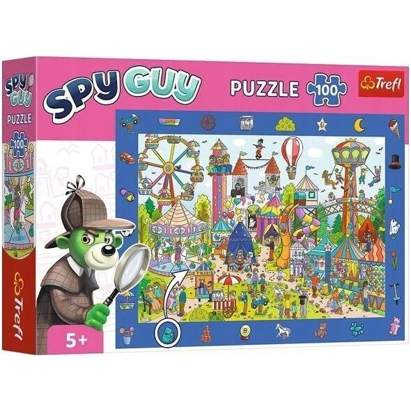 Trefl Puzzle 100 elementów Obserwacyjne Spy Guy Wesołe miasteczko