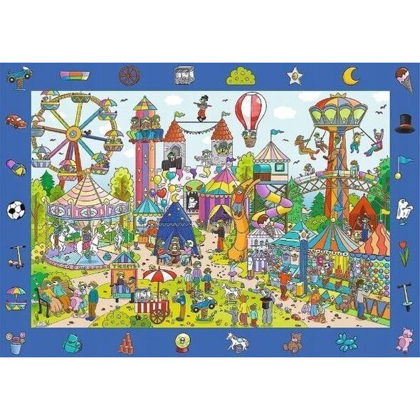 Trefl Puzzle 100 elementów Obserwacyjne Spy Guy Wesołe miasteczko