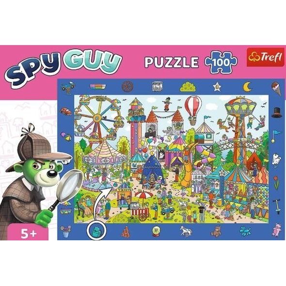 Trefl Puzzle 100 elementów Obserwacyjne Spy Guy Wesołe miasteczko