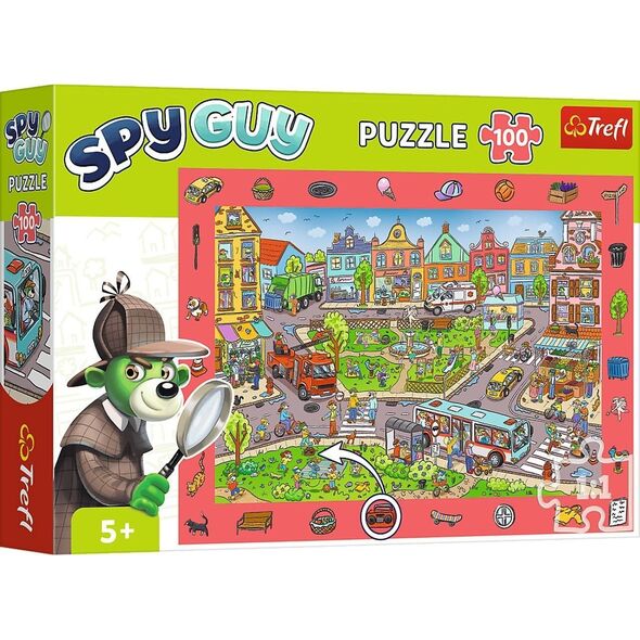 Trefl Puzzle 100 elementów Obserwacyjne Spy Guy Miasto