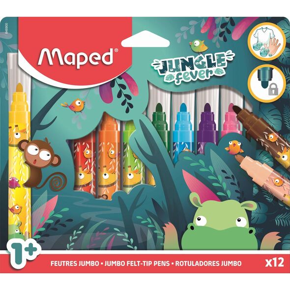 Maped *****Flamastry Jumbo Jungle Fever 12/pud 846900
