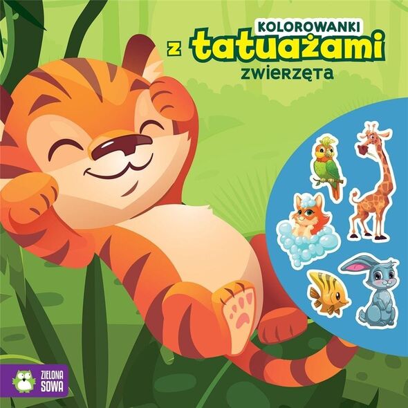 Zielona Sowa Kolorowanki z tatuażami  92052
