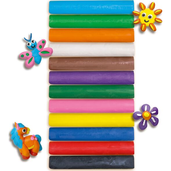 SES SES Plastelina 12 kolorów 180g 00406 04064