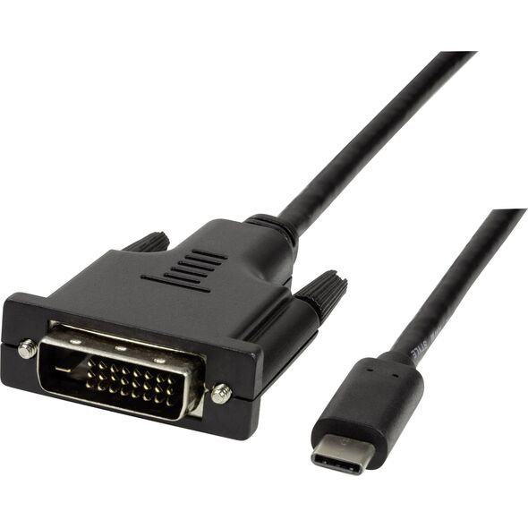 Kabel USB LogiLink USB-C - DVI-D 3 m Czarny (UA0332)