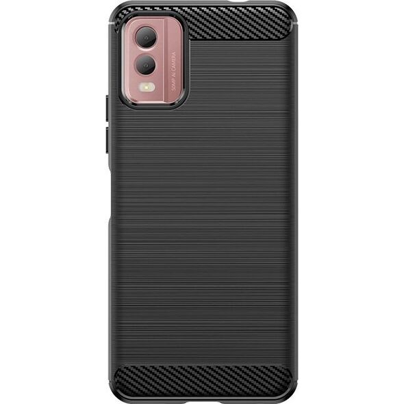 Hurtel Etui silikonowe Carbon Case do Nokia C32 - czarne
