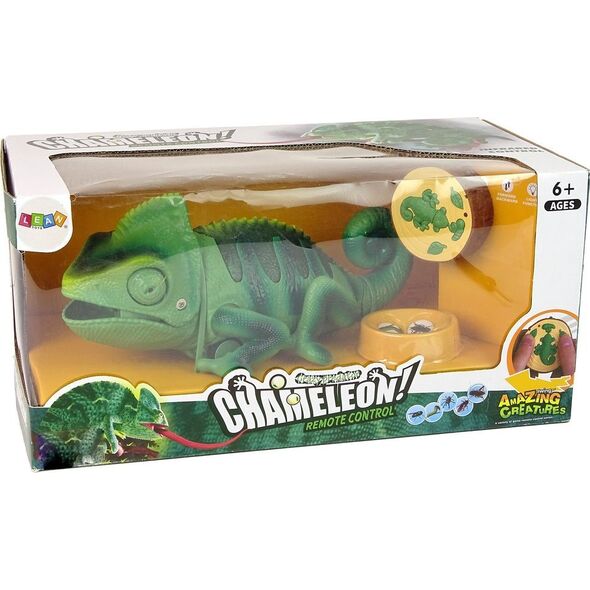 LeanToys Kameleon Zdalnie Sterowany Zielony Światła 28 cm