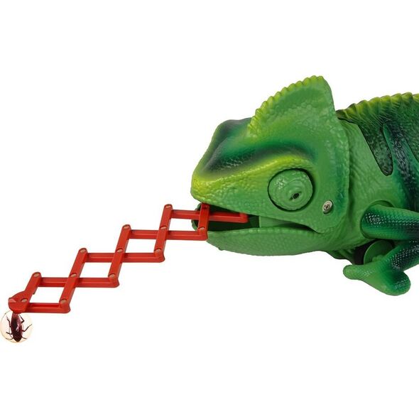 LeanToys Kameleon Zdalnie Sterowany Zielony Światła 28 cm