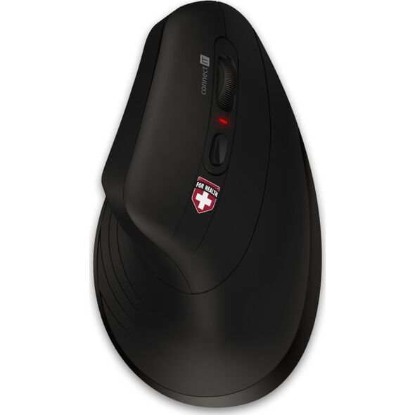 Mysz Connect IT CONNECT IT FOR HEALTH Verti TriMode ergonomická vertikální myš, bezdrátová, černá