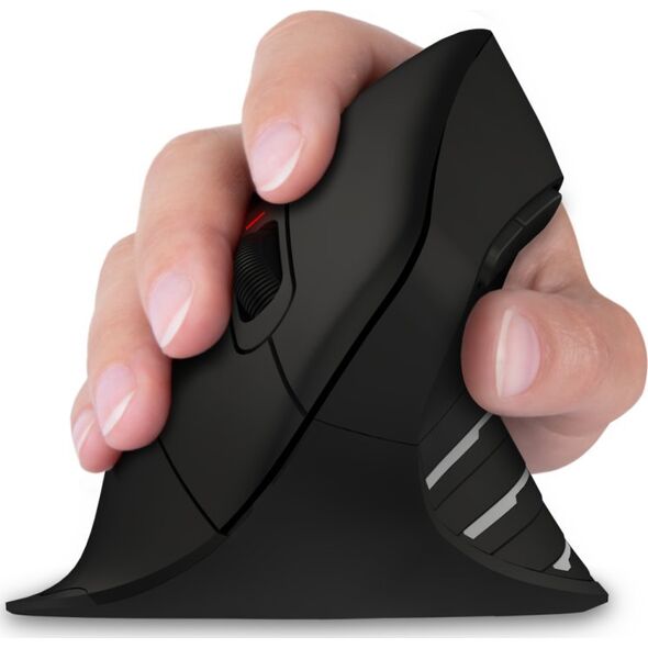 Mysz Connect IT CONNECT IT FOR HEALTH Verti TriMode ergonomická vertikální myš, bezdrátová, černá