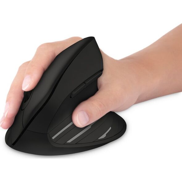 Mysz Connect IT CONNECT IT FOR HEALTH Verti TriMode ergonomická vertikální myš, bezdrátová, černá
