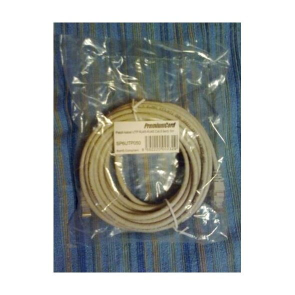 PremiumCord PremiumCord Patch kabel UTP RJ45-RJ45 CAT6 5m šedá