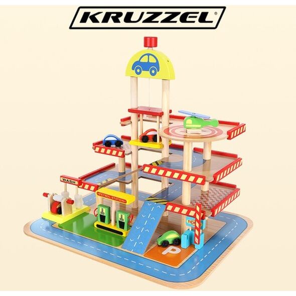 Kruzzel Parking garaż - drewniany 22446