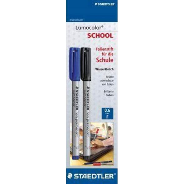 Staedtler Staedtler Lumocolor 316 marker 2 szt. Czarny, Niebieski