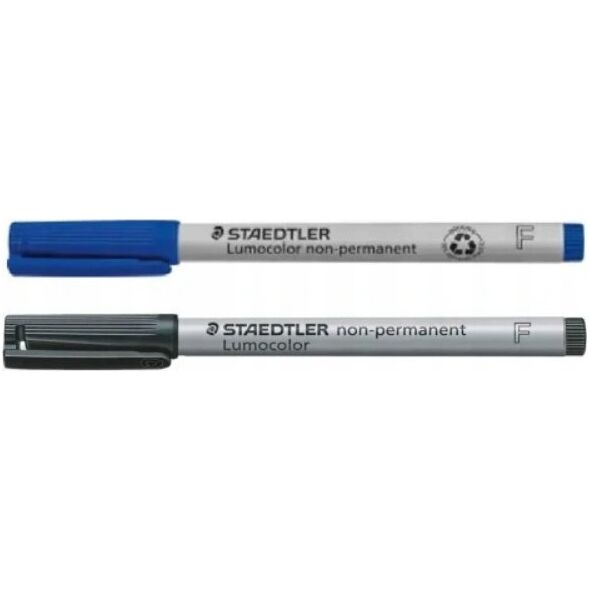 Staedtler Staedtler Lumocolor 316 marker 2 szt. Czarny, Niebieski