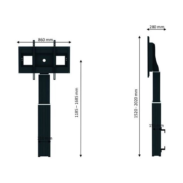 Neomounts Stojak podłogowy PLASMA-W2500BLACK 42'' - 100''