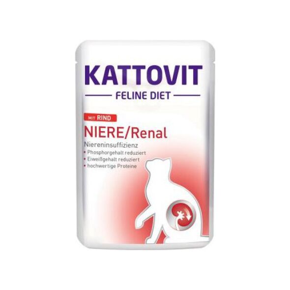 Kattovit KATTOVIT 85g sasz. RENAL WOŁOWINA dla kotów z chorobami nerek