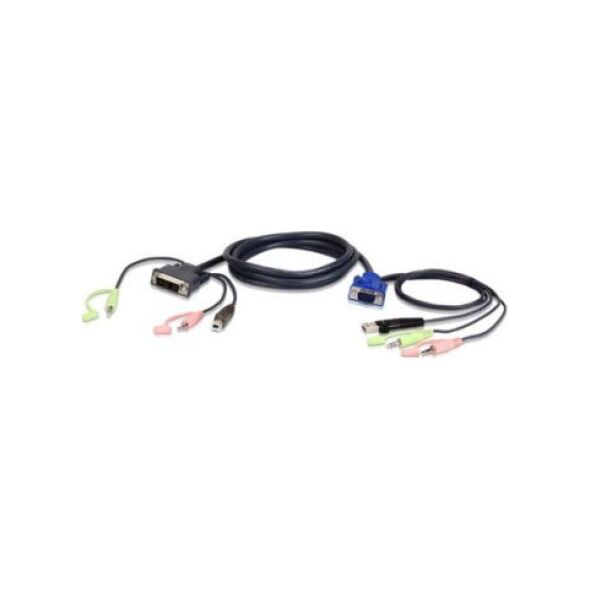 Kabel Aten ATEN 2L-7DX3U Kabel KVM VGA-DVI 3 m, czarny, 3 m
