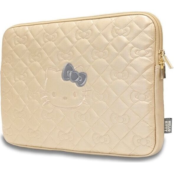 Etui Sourcing Hello Kitty Sleeve HKCSZPEKHBPD 14" gold/gold Zip PU Quilted Bows
