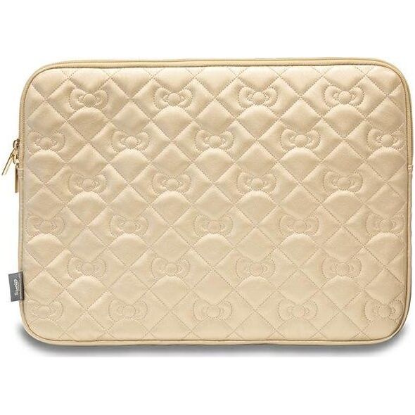 Etui Sourcing Hello Kitty Sleeve HKCSZPEKHBPD 14" gold/gold Zip PU Quilted Bows