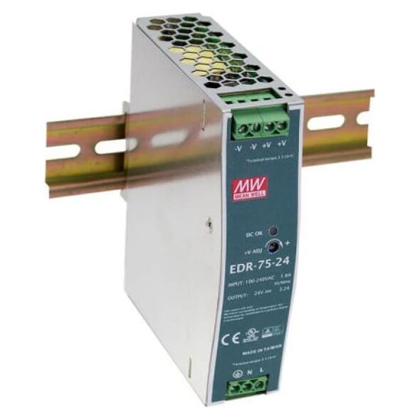 Mean Well Zasilacz impulsowy 24VDC 3,2A 76,8W EDR-75-24