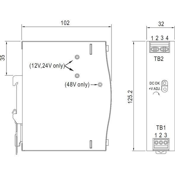 Mean Well Zasilacz impulsowy 24VDC 3,2A 76,8W EDR-75-24