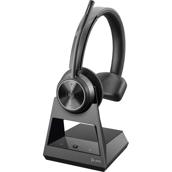 Słuchawki Poly Poly Savi 7310 - Savi 7300 series - Headset - On-Ear - DECT - kabellos - USB-A uber DECT-Adapter - Schwarz - Zertifiziert fur Microsoft Teams, UC-zertifiziert