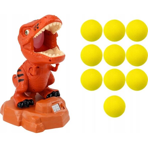 LeanToys Gra Strzelanie Do Dinozaura Zręcznościowa Kulki Pistolet Zestaw