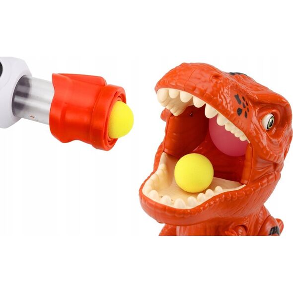 LeanToys Gra Strzelanie Do Dinozaura Zręcznościowa Kulki Pistolet Zestaw
