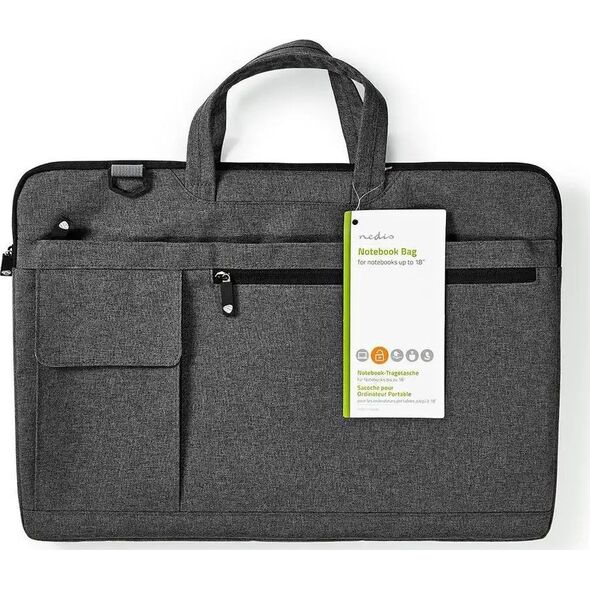 Torba Nedis Nedis NBBG17150BK torba na laptop 45,7 cm (18") Antracyt, Czarny