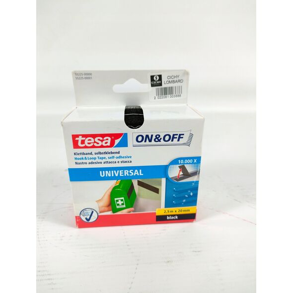 Tesa tesa ON&OFF Universal Klettband schwarz 2,5m 20mm