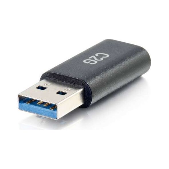 Adapter USB C2G C2G USB C to USB Adapter - SuperSpeed USB Adapter - 5Gbps - F/M - USB-Adapter - 24 pin USB-C (W) umkehrbar zu USB Typ A (M) - USB 3.0 - geformt - Schwarz
