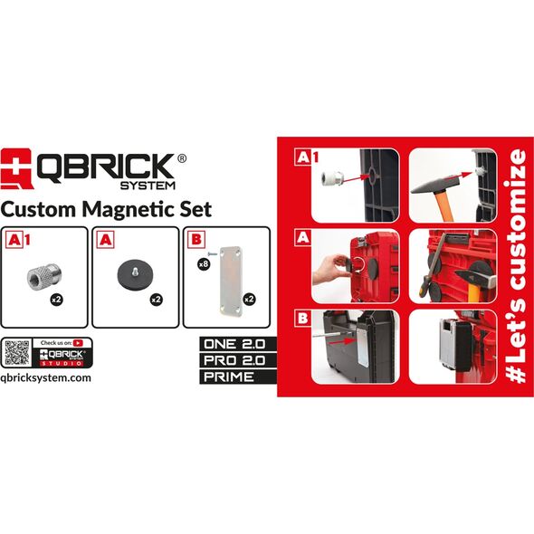 Qbrick Magnetic holding Qbrick Qbrick System Custom Magnetic Set