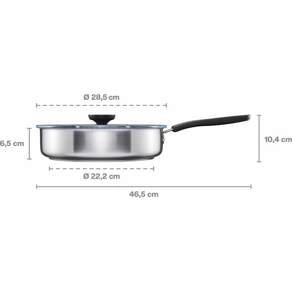 Patelnia Fiskars PAN SAUTE FF 26CM CER COAT W LID 1072314