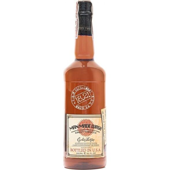 BIOK Laboratorija 18.21 Man Made Wash Sweet Tobacco daugiafunkcė priemonė vyrams 3in1: šampūnas, kondicionierius ir kūno prausiklis viename, 950 ml