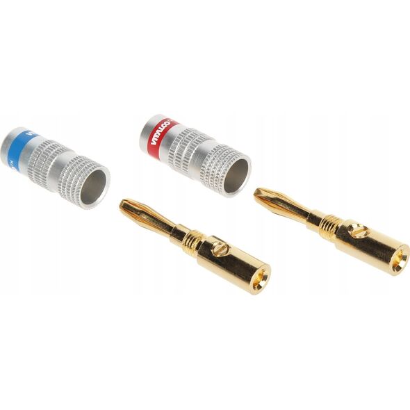 Vitalco PARA WTYKÓW BANANOWYCH BAN-PLUG-HQ CZERWONY + NIEBIESKI VITALCO