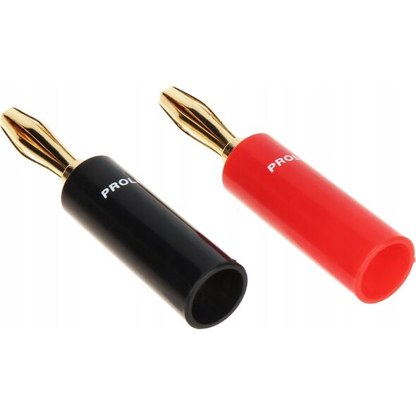 Prolink PARA WTYKÓW BANANOWYCH BAN-PLUG-V2 CZERWONY + CZARNY PROLINK
