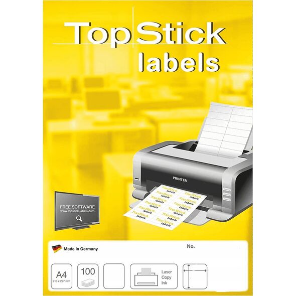 Herma Etiketter TopStick 210x297 mm (A4) hvid - (100 ark)