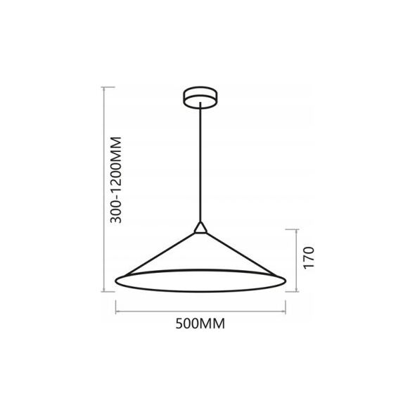 Lampa wisząca Milagro PENDTANT LAMP FUJI 50CM 1XE27