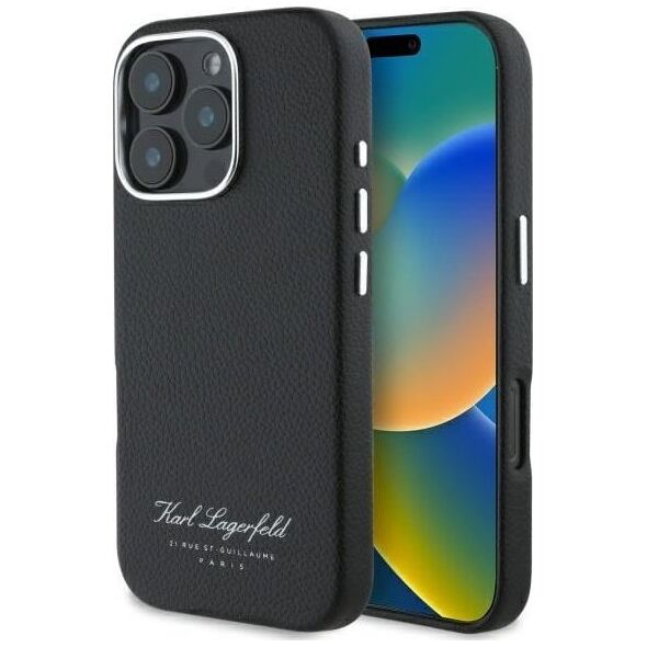 Karl Lagerfeld Karl Lagerfeld KLHCP16LPGWCMKHK iPhone 16 Pro 6,3" hardcase czarny/black hotel RSG