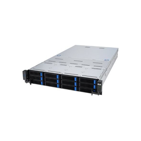 Asus Platforma Serwerowa ASUS 2U RS720A-E12-RS12/10G/2.6kW/8NVMe/GPU 90SF02E1-M00BZ0 AMD x 2 DDR5 x 24 12 x 3.5" SATA/SAS/NVME PSU 1+1