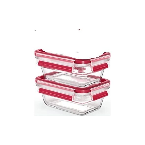Emsa EMSA Clip&Close Glass Food Storage Box 3-pieces