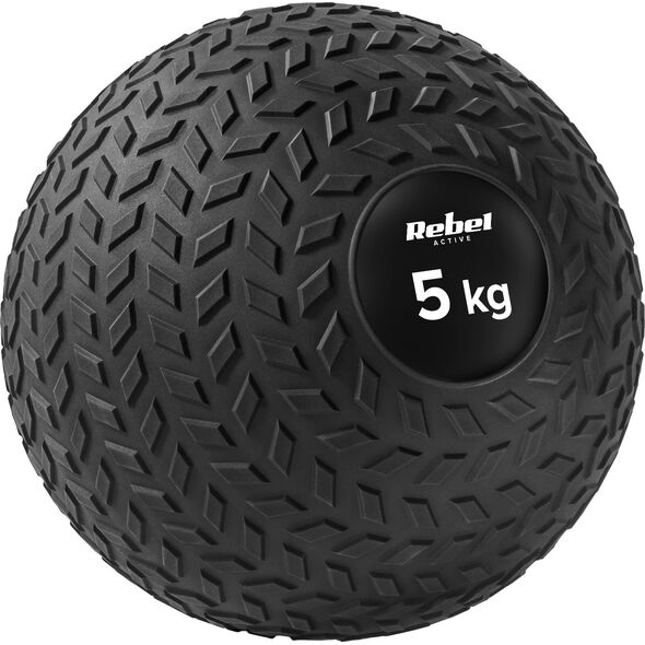 Rebel ML Mała piłka lekarska do ćwiczeń rehabilitacyjna Slam Ball 23cm 5kg, REBEL ACTIVE