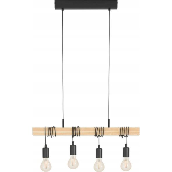 EGLO TOWNSHEND 1 LANGBORD 4L SORT/TRÆ FSC