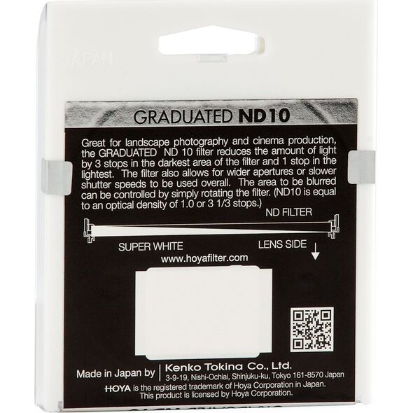 Hoya filter neutral density ND10 Graduated 82mm