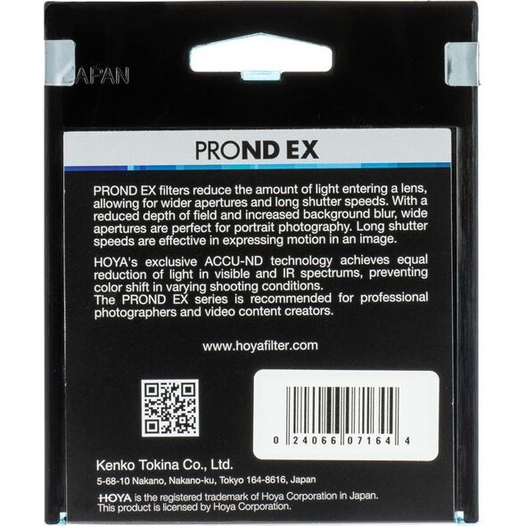 Hoya filter neutral density ProND EX 8 58mm